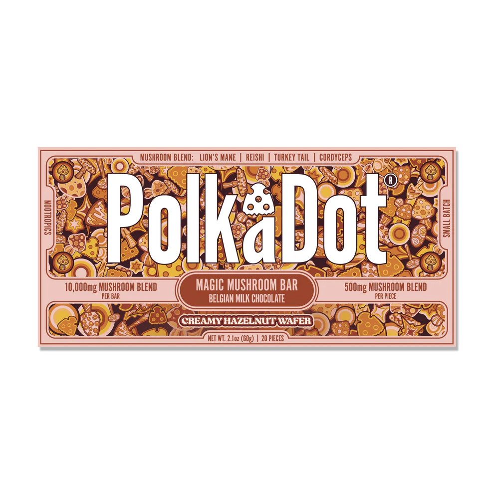 Polkadot Creamy Hazelnut Wafer Chocolate Bar