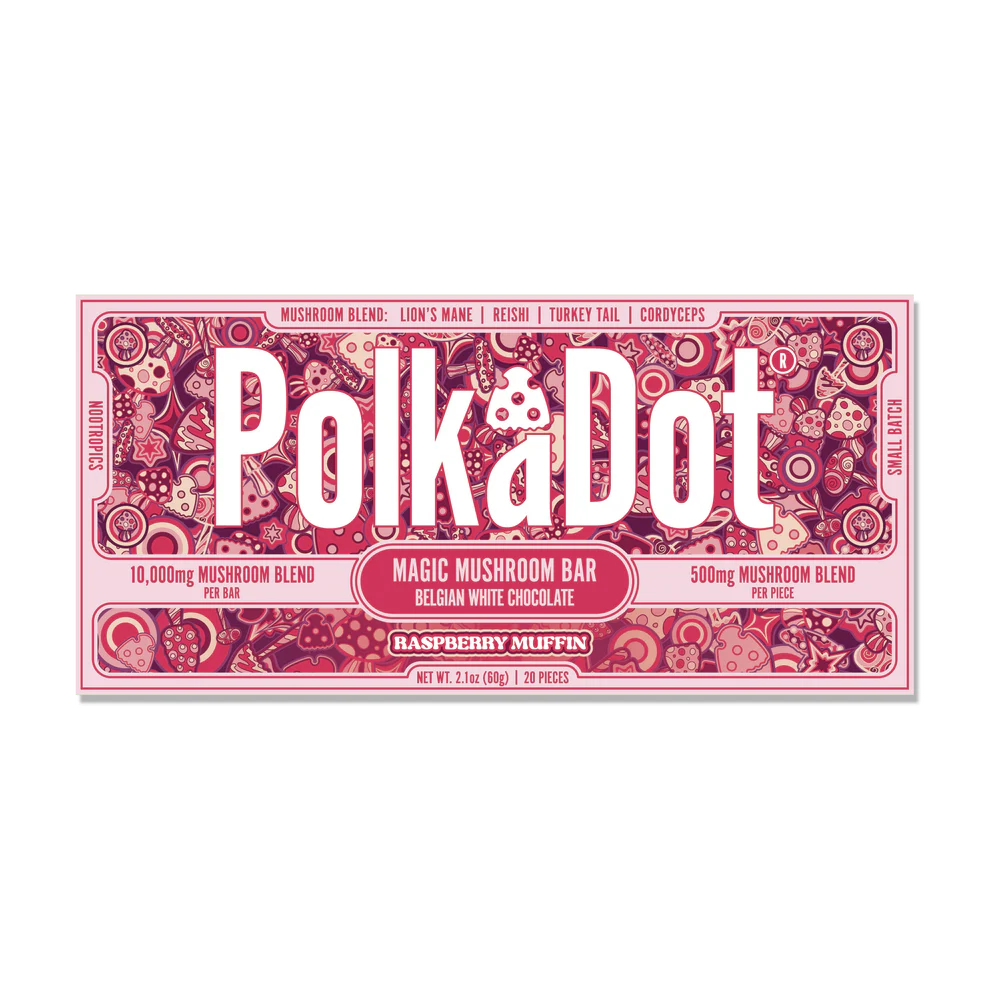 Polkadot Raspberry Muffin Chocolate Bar