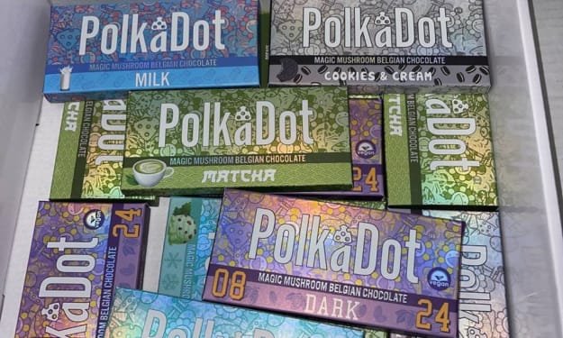 PolkaDot mushroom chocolate bar