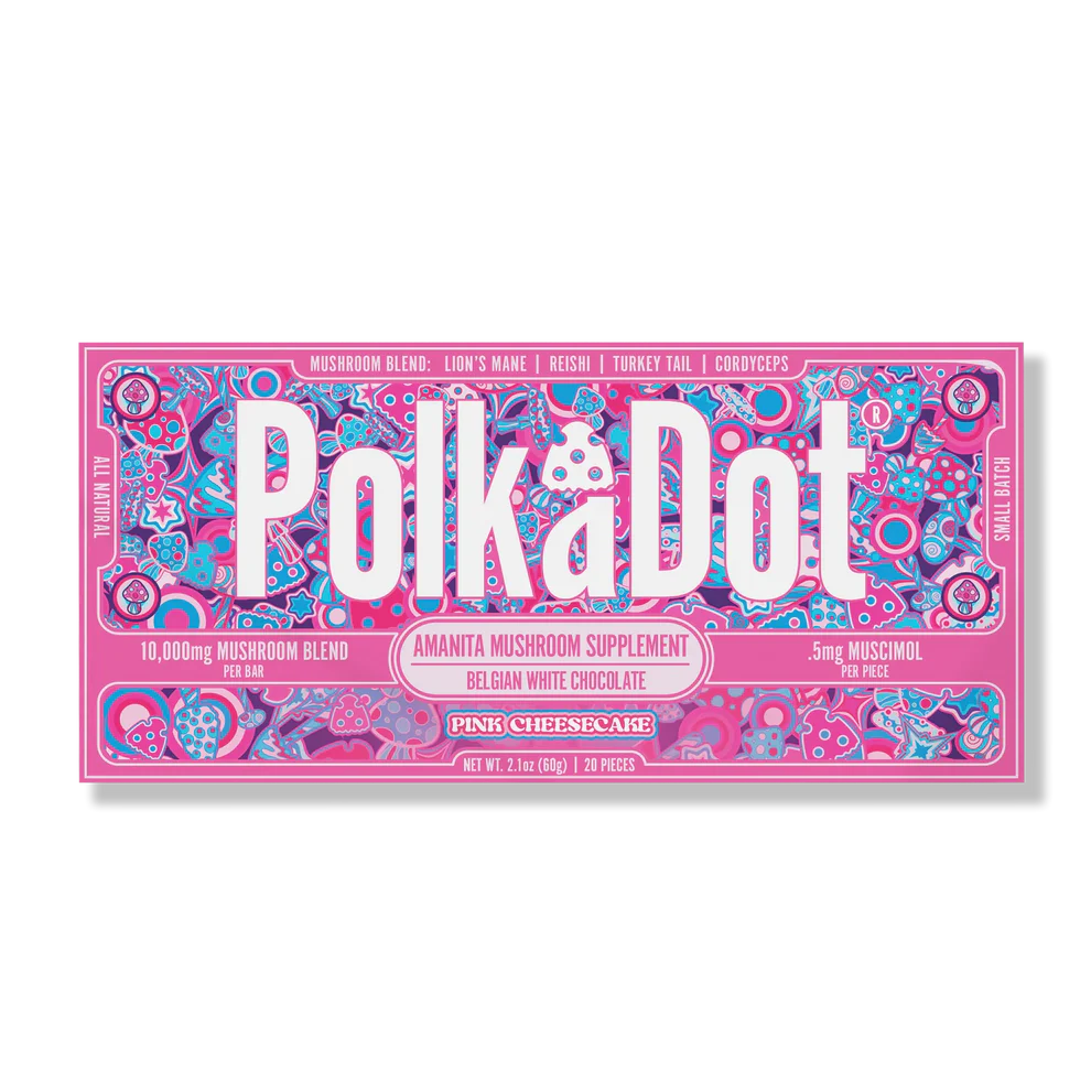 Polkadot Pink Cheesecake Chocolate Bar